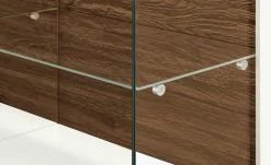 Berger & Rath Vitrine Claro | Weiß-Creme Sichtbare Rückwand: Wildnussbaum mit Glaseinlegeböden -CAN Kommode Verkaufe 13232084 4 202108130002