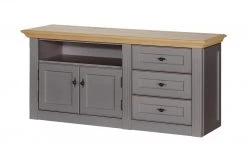 maison bleue TV-Element Petit Chalet | Graphit / Asteiche