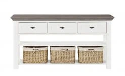 maison bleue Anrichte Petit Chalet | Weiß / Graphit (Grau) mit Flechtkörben -CAN Kommode Verkaufe 13232357 8 202203291236