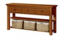 maison bleue Anrichte Petit Chalet | Cognac antik / Cognac antik mit Flechtkörben