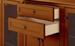 maison bleue Highboard Petit Chalet | Cognac antik (Braun) mit Glastüren -CAN Kommode Verkaufe 13232365 11 202206232232