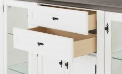 maison bleue Highboard Petit Chalet | Weiß / Graphitgrau mit Glastüren -CAN Kommode Verkaufe 13232367 11 202206232232