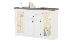 maison bleue Highboard Petit Chalet | Weiß / Graphitgrau mit Glastüren -CAN Kommode Verkaufe 13232367 2 202206232232