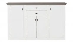 maison bleue Highboard Petit Chalet | Weiß / Graphitgrau mit Holztüren -CAN Kommode Verkaufe 13232373 8 202206232232