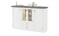 maison bleue Highboard Petit Chalet | Weiß / Graphitgrau mit Glasboden -CAN Kommode Verkaufe 13232381 3 202207111247
