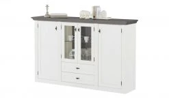 maison bleue Highboard Petit Chalet | Weiß / Graphitgrau mit Glasboden -CAN Kommode Verkaufe 13232381 5 202207111247