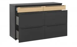 now! by hülsta Sideboard now! touch | Schwarz / Samteiche Natur (Nachbildung) 141|cm -CAN Kommode Verkaufe 13232481 3 202203222233