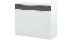 now! by hülsta Sideboard now! touch | Reinweiß / Samteiche Grau (Nachbildung) links