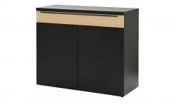 now! by hülsta Sideboard now! touch | Schwarz / Samteiche Natur (Nachbildung) links