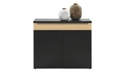 now! by hülsta Sideboard now! touch | Schwarz / Samteiche Natur (Nachbildung) links -CAN Kommode Verkaufe 13232773 3 202203222233