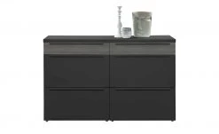 now! by hülsta Sideboard now! touch | Schwarz / Samteiche Grau (Nachbildung) 141|cm -CAN Kommode Verkaufe 13232785 3 202203222233