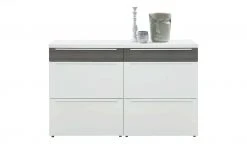 now! by hülsta Sideboard now! touch | Reinweiß / Samteiche Grau (Nachbildung) 141|cm -CAN Kommode Verkaufe 13232786 2 202203222233