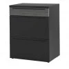 now! by hülsta Sideboard now! touch | Schwarz / Samteiche Grau (Nachbildung) 71|cm