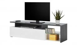 TV-Lowboard Fossoli | Weiß / Eiche Schwarzbraun (Nachbildung) -CAN Kommode Verkaufe 13345672 2 201908152244
