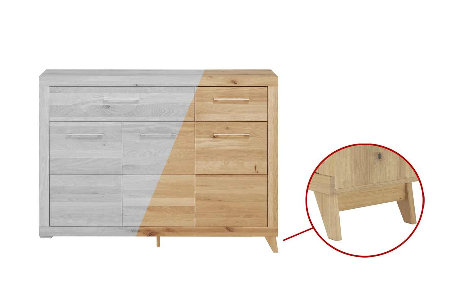 smart Sideboard Oslo | Wildeiche (Nachbildung) / Wildeiche 3 smart Sideboard Oslo | Wildeiche (Nachbildung) / Wildeiche – Bild 3